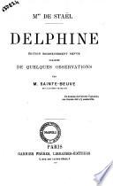 Delphine M.me de Staël