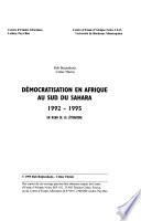 Démocratisation en Afrique au sud du Sahara, 1992-1995