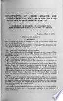 Departments of Labor, Health and Human Services, Education, and Related Agencies Appropriations for 1984: Testimony of members of Congress and interested individuals and organizations