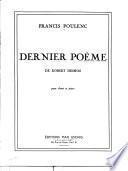 Dernier poème de Robert Desnos