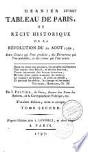 Dernier tableau de Paris ou récit historique de la Révolution du 10 août 1792