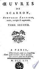 Dernieres oeuvres de Scarron