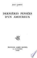 Dernières pensées d'un amoureux