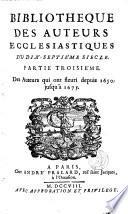 Des auteurs qui ont fleuri depuis 1650 jusqu'à 1675