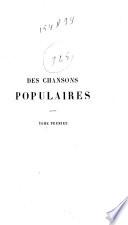 Des chansons populaires chez les Anciens et chez les Français
