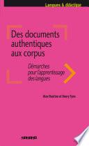 Des documents authentiques aux corpus - Ebook