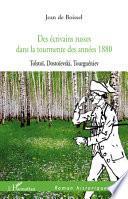 Des écrivains russes dans la tourmente des années 1880