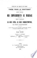 Des empèchements au mariage
