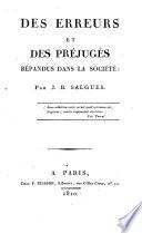 Des erreurs et des préjugés