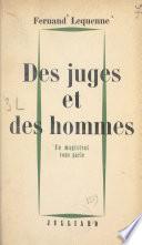 Des juges et des hommes