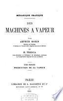 Des machines à vapeur