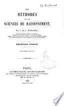 Des méthodes dans les sciences du raisonnement