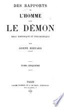 Des rapports de l'homme avec le démon