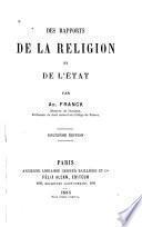 Des rapports de la religion et de l'Etat