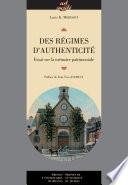 Des régimes d'authenticité