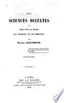 Des sciences occultes