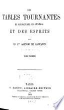 Des tables tournantes du surnaturel en général et des esprits
