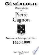 Descendants de Pierre Gagnon