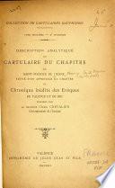 Description analytique du cartulaire du chapitre de Saint-Maurice de Vienne