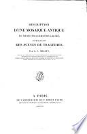 Description d'une mosaïque antique du Musée Pio-Clémentin à Rome, représentant des scènes de tragédies