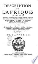DESCRIPTION DE L'AFRIQUE