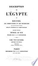 Description de l'Égypte; ou, Recueil des observations et des recherches qui ont été faites en Égypte pendant l'expédition de l'armée française