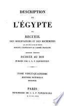 Description de l'Egypte ou Recueil des observations et des recherches qui ont été faites en Egypte pendant l'expédition de l'armée française