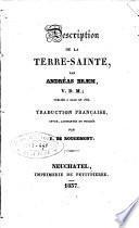 Description de la Terre-Sainte