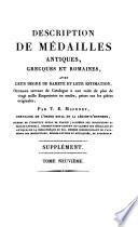 Description de médailles antiques, grecques et romaines