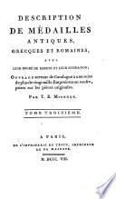 Description de médailles antiques, grecques et romaines