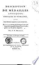 Description de médailles, antiques grecques et romaines