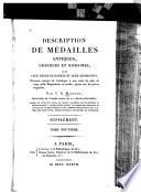 Description de médailles antiques--Supplément ...