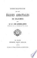 Description des deux églises abbatiales de Solemes