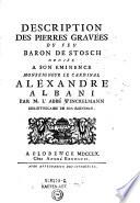 Description des pierres gravées du feu Baron de Stosch