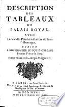 Description des tableaux du Palais Royal