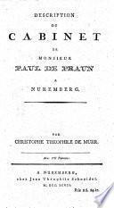 Description Du Cabinet De Monsieur Paul De Praun A Nuremberg