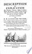 Description et explication des Groupes, statues qui forment la Collection de S. M. le Roi de Prusse ...