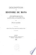 Description et histoire de Mons
