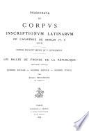 Desiderata du Corpus Inscriptionum Latinarum de l'Académie de Berlin