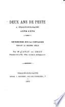 Deux ans de peste à Chalon-sur-Saône, 1578-1579
