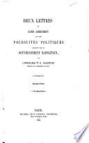 Deux lettres au Lord Aberdeen sur le poursuites politiques exercées par le gouvernement napolitain