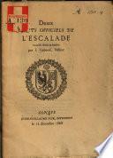 Deux récits officiels de l'Escalade