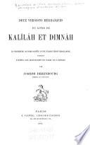 Deux versions hébraïques du livre Kalîlâh et Dimnâh