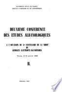 Deuxième Conférence des études albanologiques