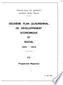 Deuxième plan quadriennal de développement économique et social, 1965-1969: Programmes régionaux