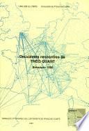 Deuxièmes Rencontres de Théo Quant, Besançon, 4-5 octobre 1995