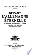 Devant l'Allemagne éternelle