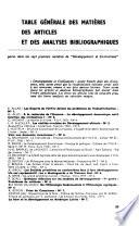 Développement & civilisations