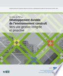 Développement durable de l'environnement construit