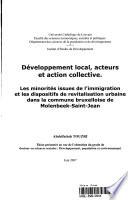 Développement local, acteurs et action collective.